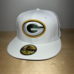 Green Bay Packers New Era 59Fifty Fitted Hat Cap White 1995 Pro Bowl 7 1/4